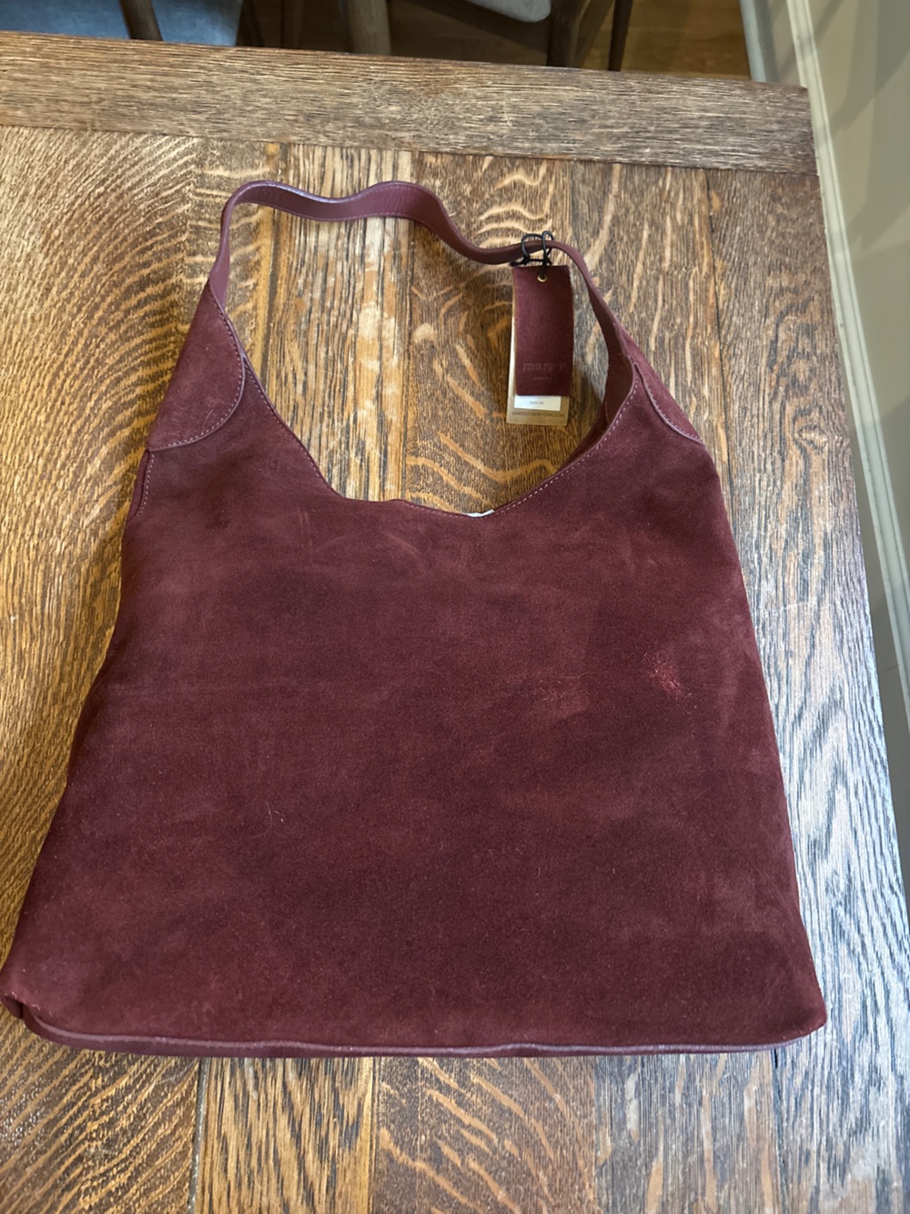 Margot New York Suede Leather Shoulder Bag - Picture 2 of 7